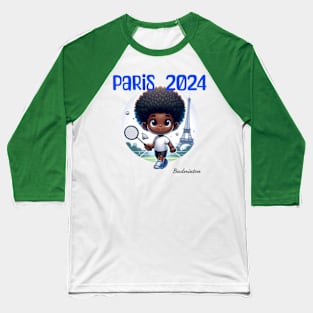 Paris 2024: Badminton Baseball T-Shirt